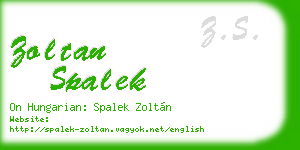 zoltan spalek business card